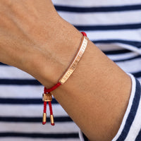 Thumbnail for Gevlochten armband — close-up van de details, rosé goud | SKU: lamour-rg
