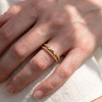 Thumbnail for Verstelbare ring — close-up van de details, goud | SKU: lepapillon