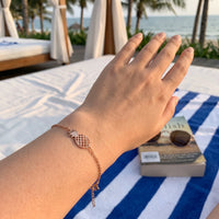 Thumbnail for Ananas armband — gedragen, echte grootte, rosé goud | SKU: 9178613-rose-gold