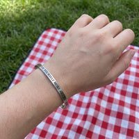 Thumbnail for Armband dames — gedragen, echte grootte, zilver | SKU: lymab-wg