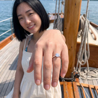 Thumbnail for Stainless steel ring — gedragen, zilver | SKU: 33759698-4.5-silver