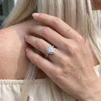 Thumbnail for Druppel ring — close-up van de details, zilver | SKU: 505162-4.5-silver