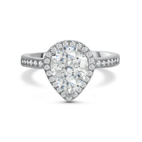 Thumbnail for Halo ring — productfoto op witte achtergrond, zilver | SKU: 505162-4.5-silver