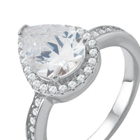 Thumbnail for Halo ring — productfoto op witte achtergrond, zilver | SKU: 505162-4.5-silver