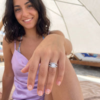 Thumbnail for Zilveren ring dames — gedragen, zilver | SKU: 497080-4.5-silver