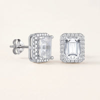 Thumbnail for Zirkonia oorbellen — productfoto op witte achtergrond, zilver | SKU: 22683128