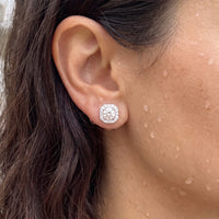 Thumbnail for Oorknopjes — close-up van de details, zilver | SKU: 505263