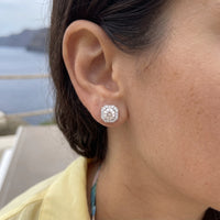 Thumbnail for Stainless steel oorbellen — close-up van de details, zilver | SKU: 505263