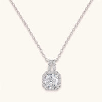 Thumbnail for Vierkante ketting — productfoto op witte achtergrond, zilver | SKU: 505762