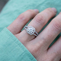 Thumbnail for Verlovingsring zilver — close-up van de details, zilver | SKU: 346060-4.5-silver