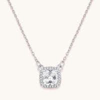 Thumbnail for Ketting zirkonia — productfoto op witte achtergrond, zilver | SKU: 505721
