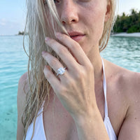 Thumbnail for Ring zirkonia — gedragen in het water, waterproof, zilver | SKU: 497131-4.5-silver