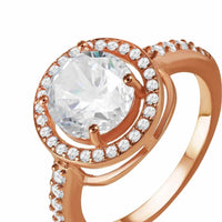 Thumbnail for Ring rosé goud — productfoto op witte achtergrond, zilver