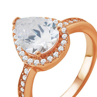 Thumbnail for Druppel ring — productfoto op witte achtergrond, zilver