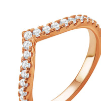 Thumbnail for V ring — productfoto op witte achtergrond, zilver
