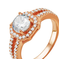 Thumbnail for Halo ring — productfoto op witte achtergrond, zilver