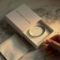 Thumbnail for Matching Couple Bracelet in gift box by Brother & Sisters, minimalist design with engraved message inside.