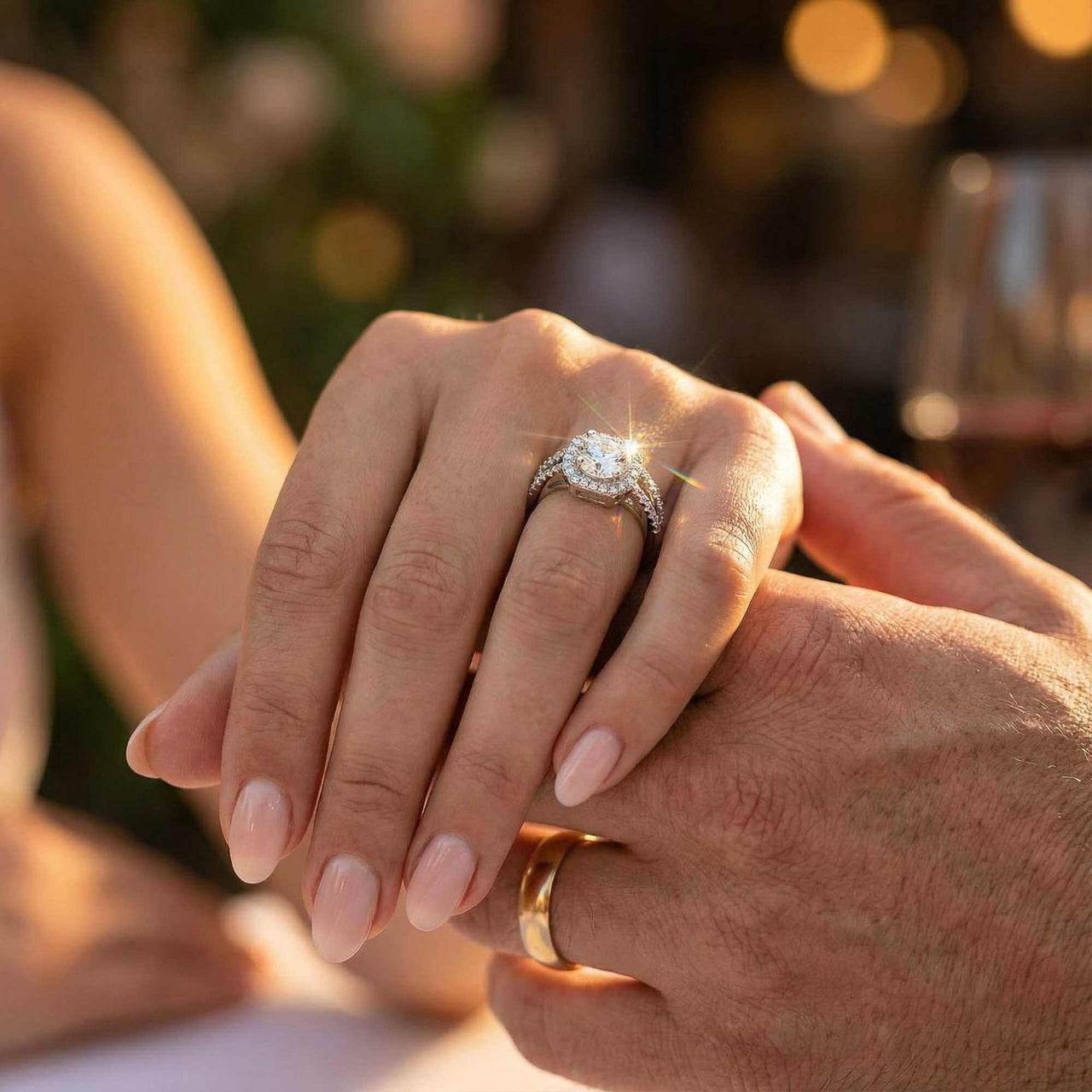 Vierkante ring in zilver