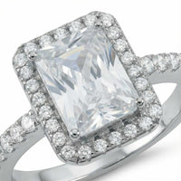 Thumbnail for Rechthoekige ring in zilver