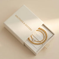 Thumbnail for Brother and Sisters gift box with gold Heart Bond Matching Bracelet Set inside drawer