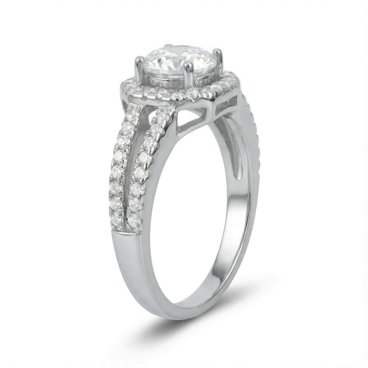 Vierkante ring in zilver