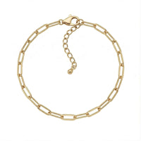Thumbnail for 18K gold Paperclip Chain Bracelet by Brother & Sisters featuring clean links and an adjustable clasp.