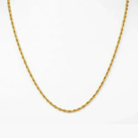 Thumbnail for Rope Chain Necklace by Brother & Sisters, 2mm twisted gold chain, perfect for layering or wearing solo.