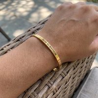Thumbnail for Bangle armband — gedragen, echte grootte, goud | SKU: 2020s-g