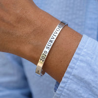 Thumbnail for Armband dames — close-up van de details, zilver | SKU: 2020s-wg