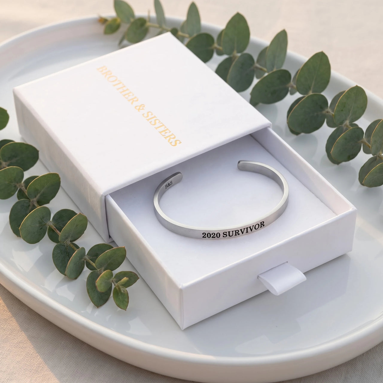 Tekst armband — in de cadeaudoos, zilver | SKU: 2020s-rg