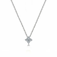 Thumbnail for Crystal Flower necklace from Brother & Sisters — dainty crystal flower pendant on ultra-fine cable chain