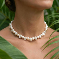 Thumbnail for Sunseeker Pearl Choker featuring organic-shaped baroque pearls by Brother & Sisters, showcasing perfect imperfections.