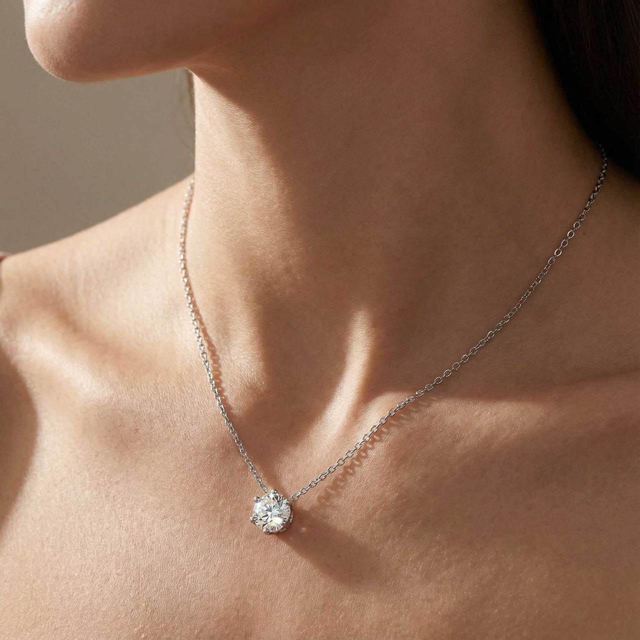 Solitairketting met Moissanite