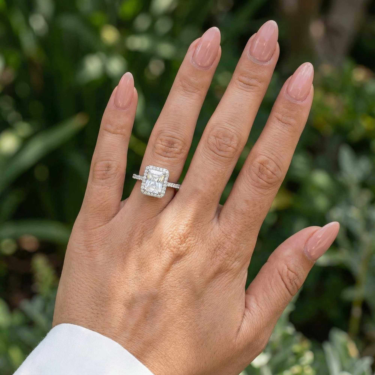 Rechthoekige ring in zilver