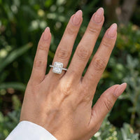 Thumbnail for Rechthoekige ring in zilver