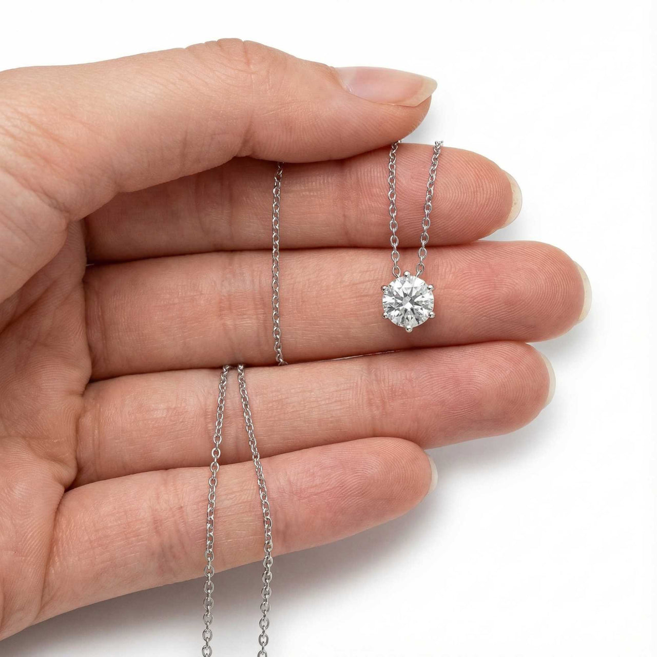 Solitairketting met Moissanite