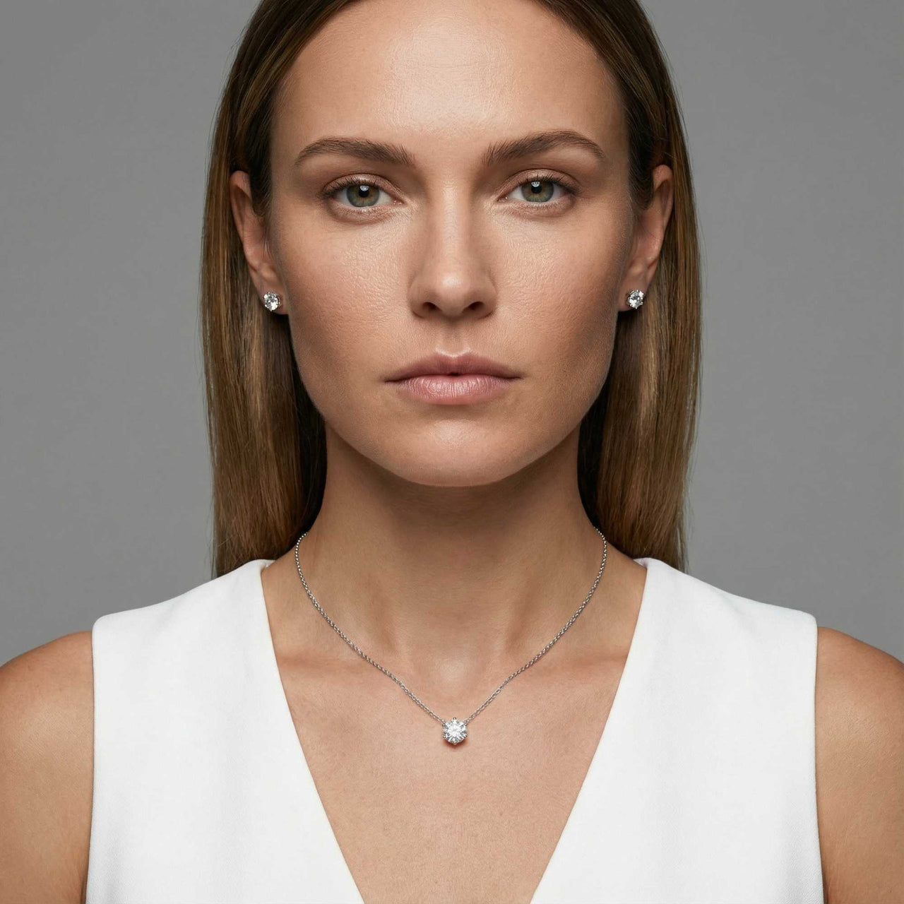 Solitairketting met Moissanite