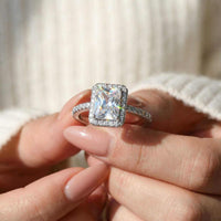 Thumbnail for Rechthoekige ring in zilver
