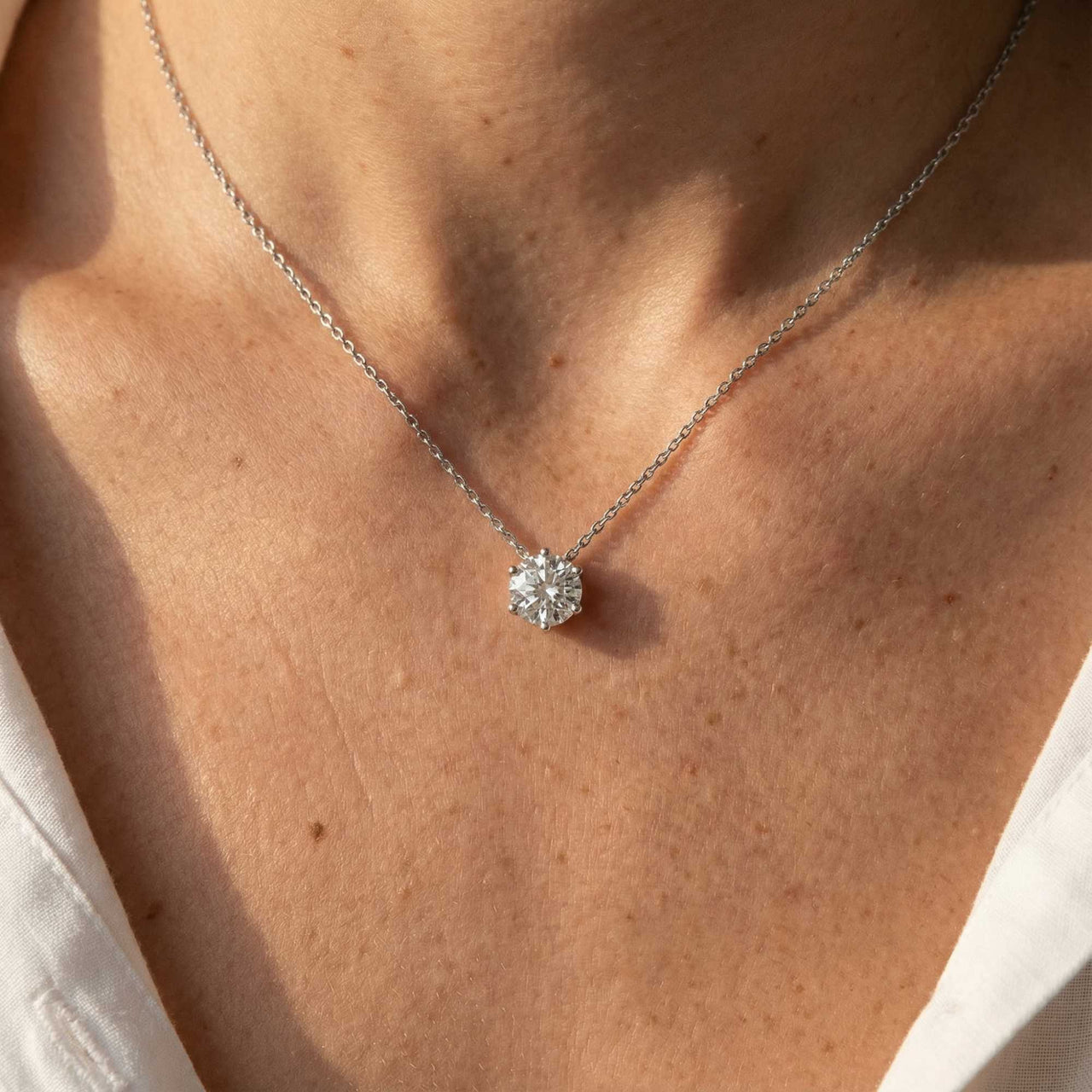 Solitairketting met Moissanite