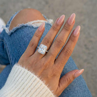 Thumbnail for Rechthoekige ring in zilver