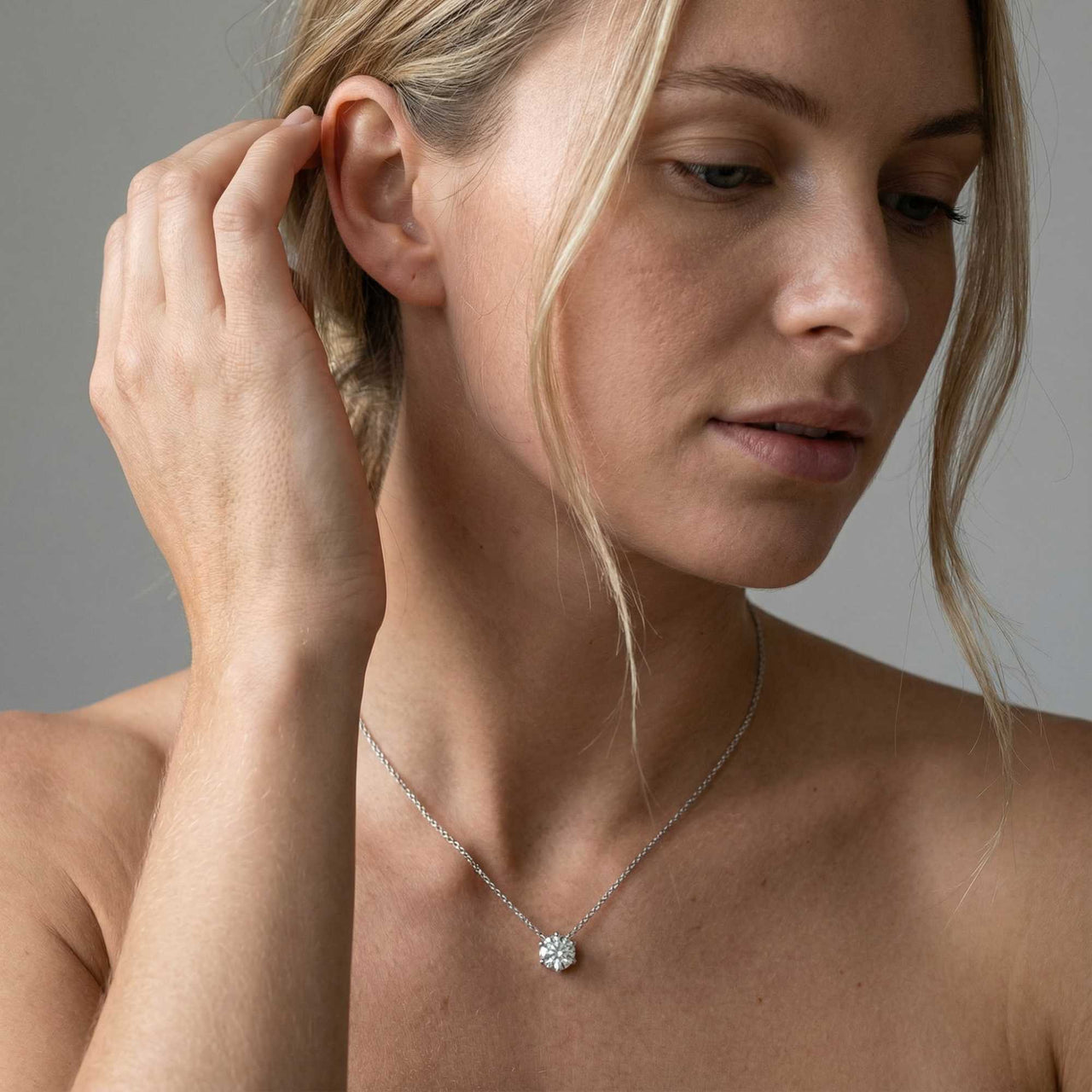 Solitairketting met Moissanite