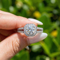 Thumbnail for Vierkante ring in zilver