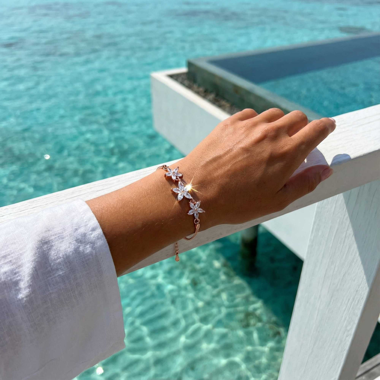 Armband met Kristallen Bloemen