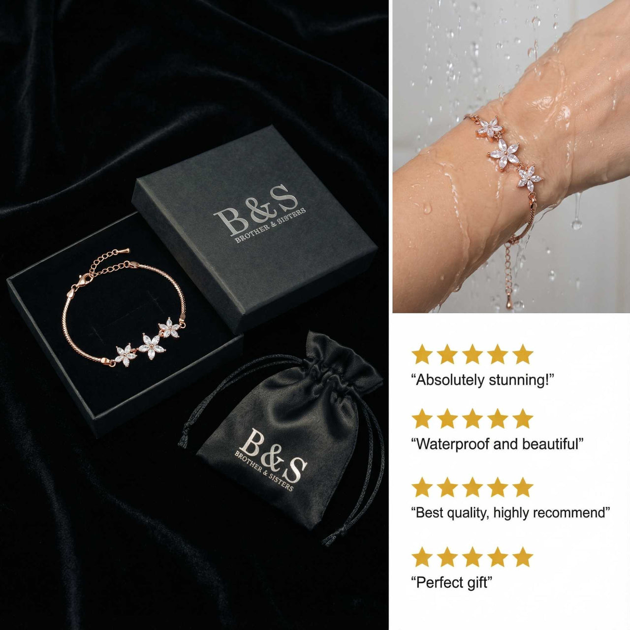 Armband met Kristallen Bloemen