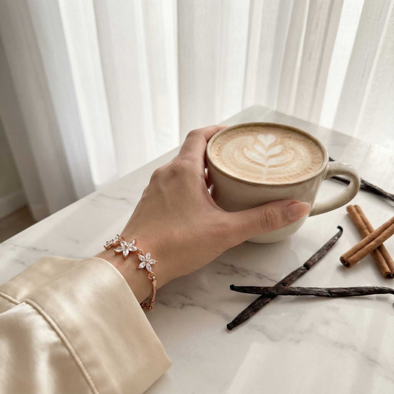 Armband met Kristallen Bloemen