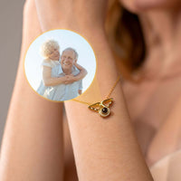 Thumbnail for Angel Photo Bracelet featuring a personalized photo locket and elegant angel wing design by Brother & Sisters.