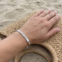 Thumbnail for Bangle — gedragen, echte grootte, zilver | SKU: cp-wg