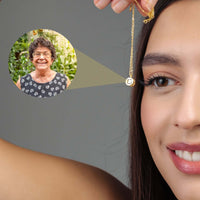 Thumbnail for Personalised Circle Necklace featuring a custom picture inside, perfect gift from Brother & Sisters.