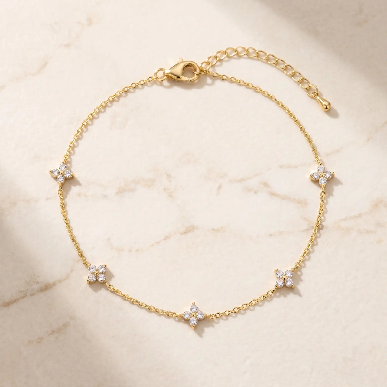 Clover Charm Anklet