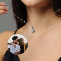 Thumbnail for Drop Photo Necklace by Brother & Sisters featuring a personalized photo pendant for cherished memories.